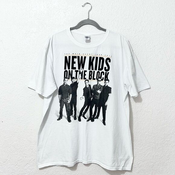 New Kids On The Block tour short sleeve shirt white size 2x - Picture 1 of 16